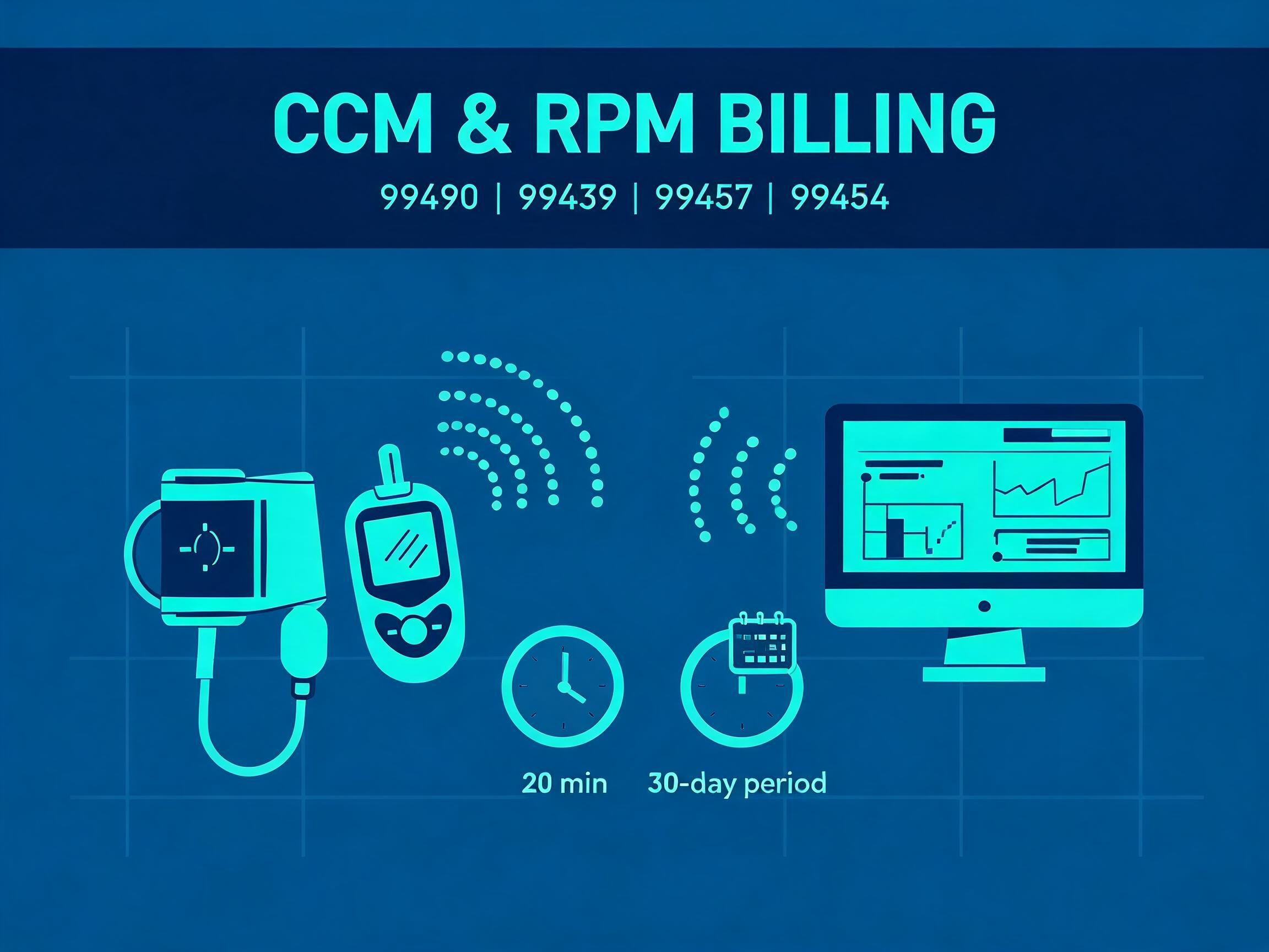CCM and RPM billing guide for CPT codes 99490, 99439, 99453, 99454, 99457 and 99458 in 2026